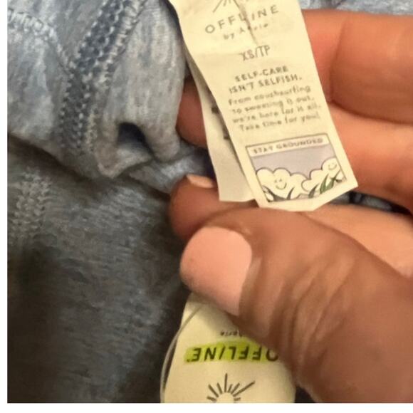 OFFLINE By Aerie The Hugger High Waisted Cinch Pant Monaco Blue Size XS - Picture 4 of 8